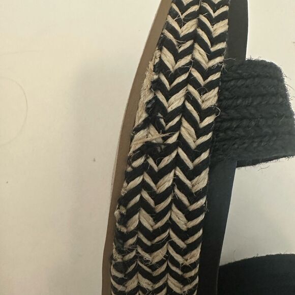 Wonderly Black Wedge Woven Sandals size 8 NEW without box - Picture 10 of 12
